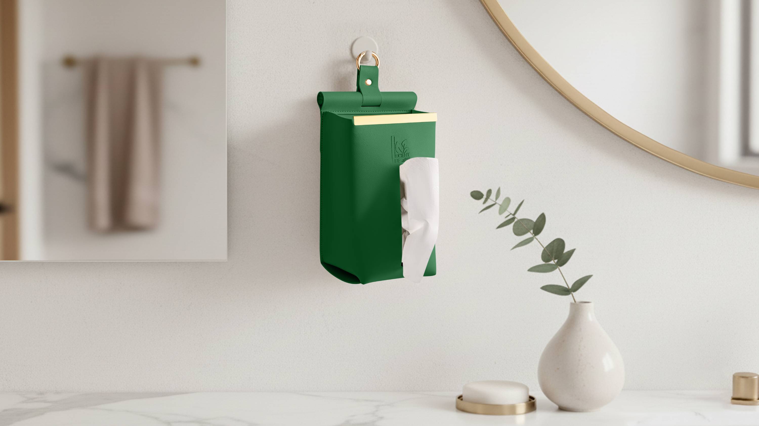 PU Leather Tissue Box (Wall-Mounted) 270*95*110mm