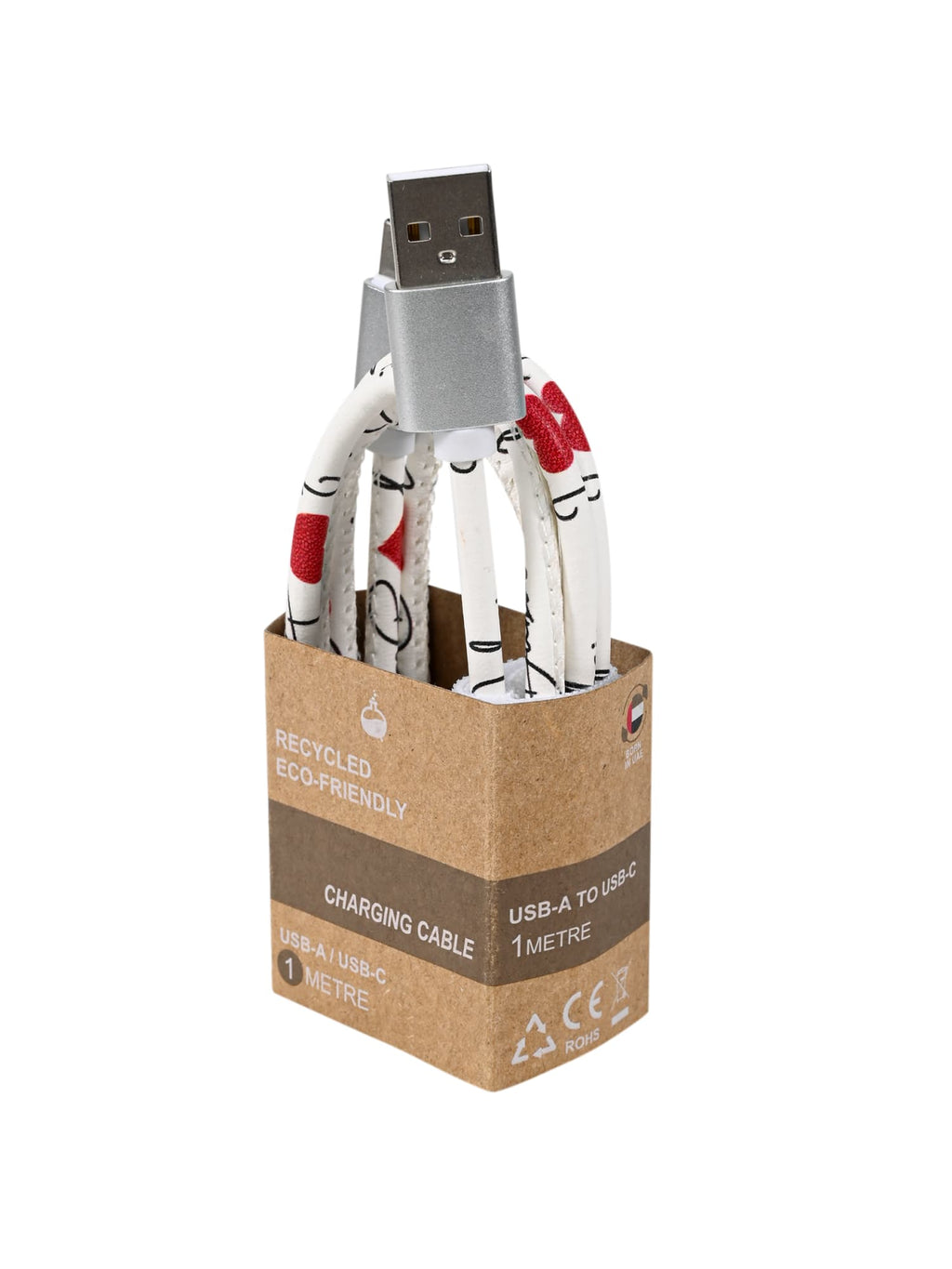 RECYCLED ECO-FRIENDLY CHARGING CABLE USB-A TO C